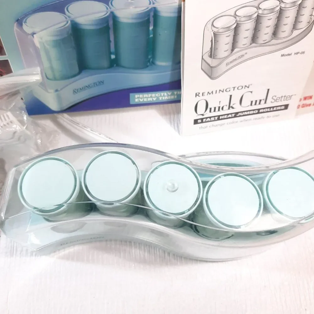 Vintage Remington Quick Curl Setter 5 Fast Heat Jumbo hot Rollers Hp-05 WORKS‎